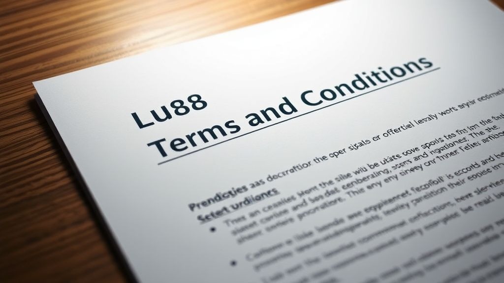 Điều khoản và điều kiện lu88 - Hiểu rõ để sử dụng an toàn và hiệu quả