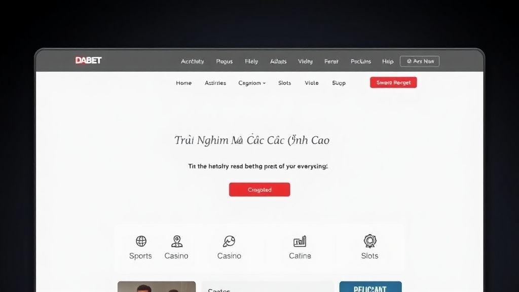 Trang chủ DABET - Trải Nghiệm Cá Cược Đỉnh Cao Với Giao Diện Thân Thiện Và Đa Dạng Tính Năng