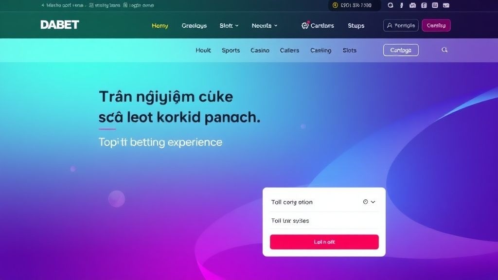 Trang chủ DABET - Trải Nghiệm Cá Cược Đỉnh Cao Với Giao Diện Thân Thiện Và Đa Dạng Tính Năng