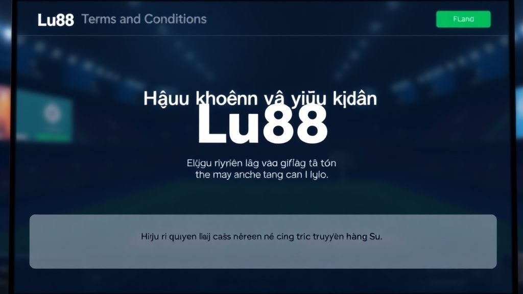 Điều khoản và điều kiện Lu88 - Hiểu rõ quyền lợi và nghĩa vụ của người chơi trên nền tảng cá cược trực tuyến hàng đầu