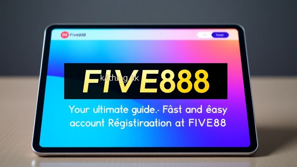 Đăng ký Five88 - Your Ultimate Guide to Fast and Easy Account Registration at FIVE88