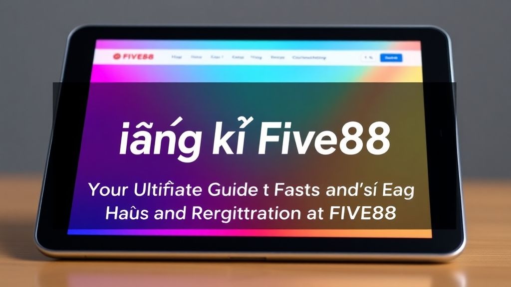Đăng ký Five88 - Your Ultimate Guide to Fast and Easy Account Registration at FIVE88