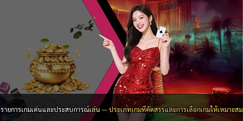 รายการเกมเด่นและประสบการณ์เล่น — ประเภทเกมที่คัดสรรและการเลือกเกมให้เหมาะสม