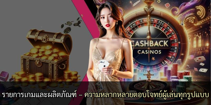 รายการเกมและผลิตภัณฑ์ – ความหลากหลายตอบโจทย์ผู้เล่นทุกรูปแบบ