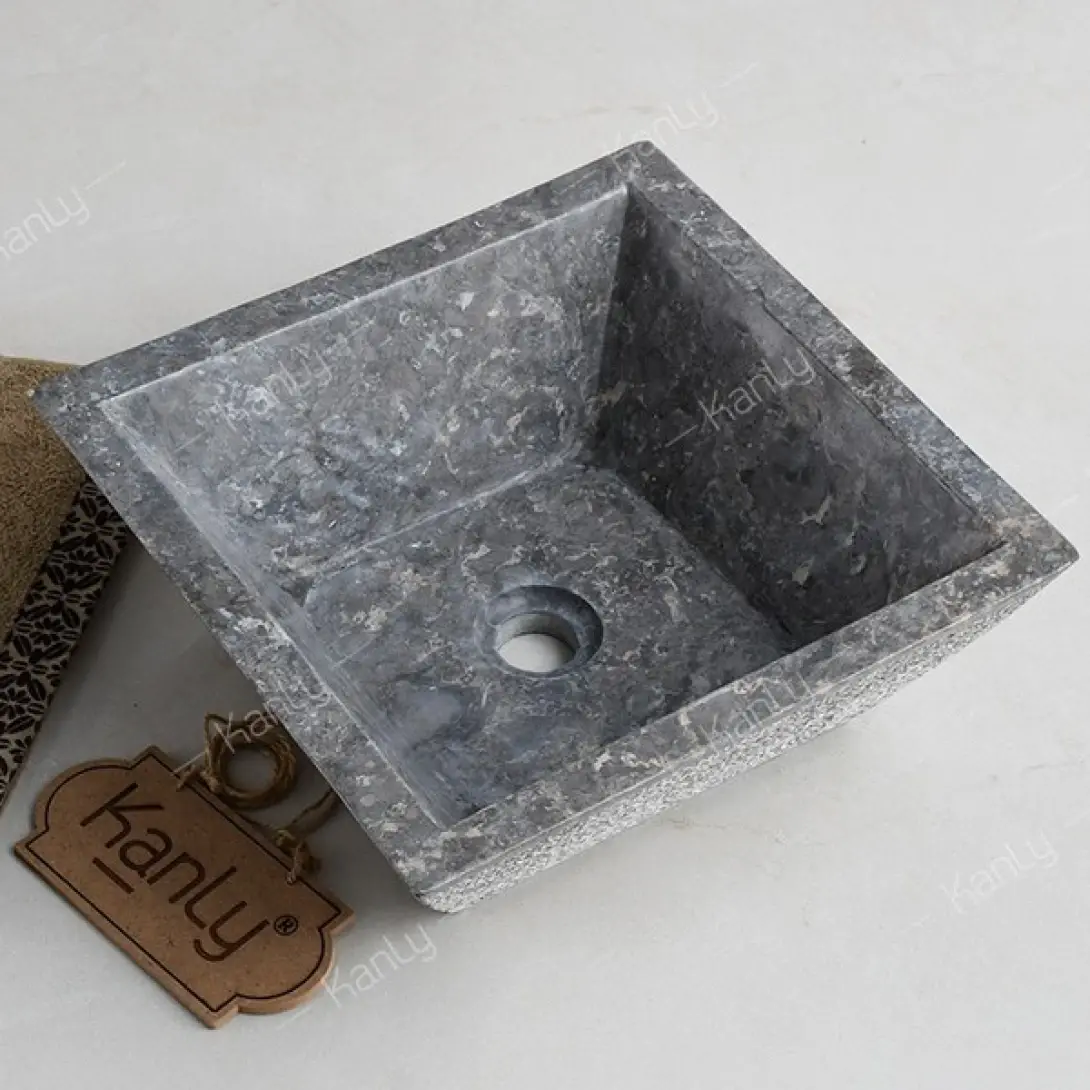 Chậu lavabo đặt bàn Kanly đá Marble tự nhiên MAR054i