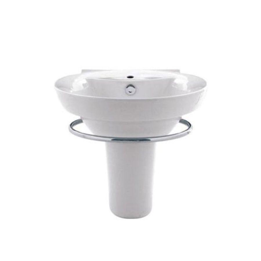 Chậu lavabo treo tường COTTO C0285/C420 chân lửng Alpha