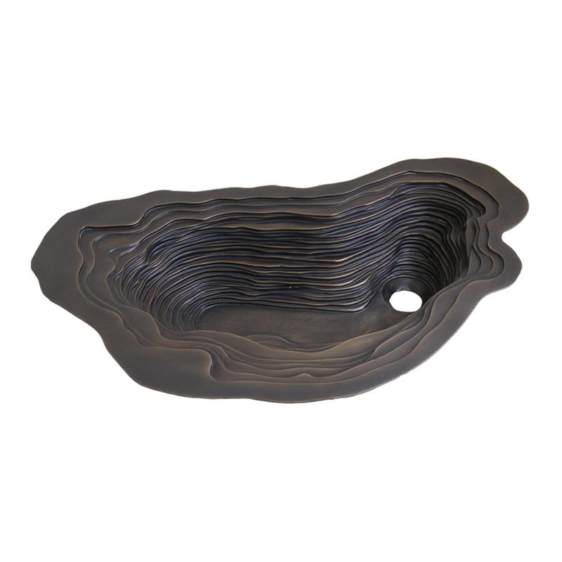 Chậu lavabo dương vành Kanly bằng đồng BS005