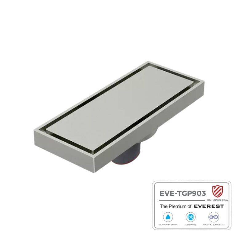 Phễu thu sàn mạ chrome 8x30cm Everest EVE-TGP903