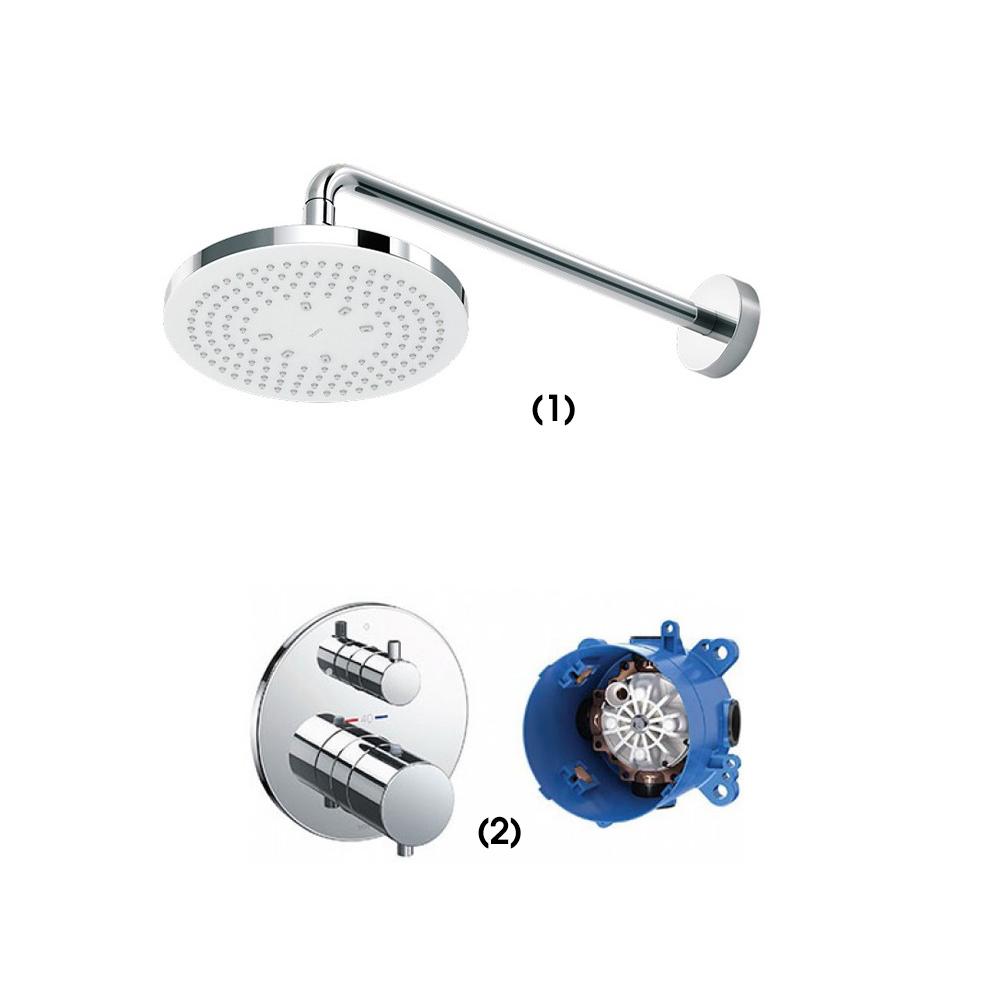 Set sen tắm âm tường 1 đường nước nhiệt độ TOTO TBW01003A TBV01407B TBN01001B