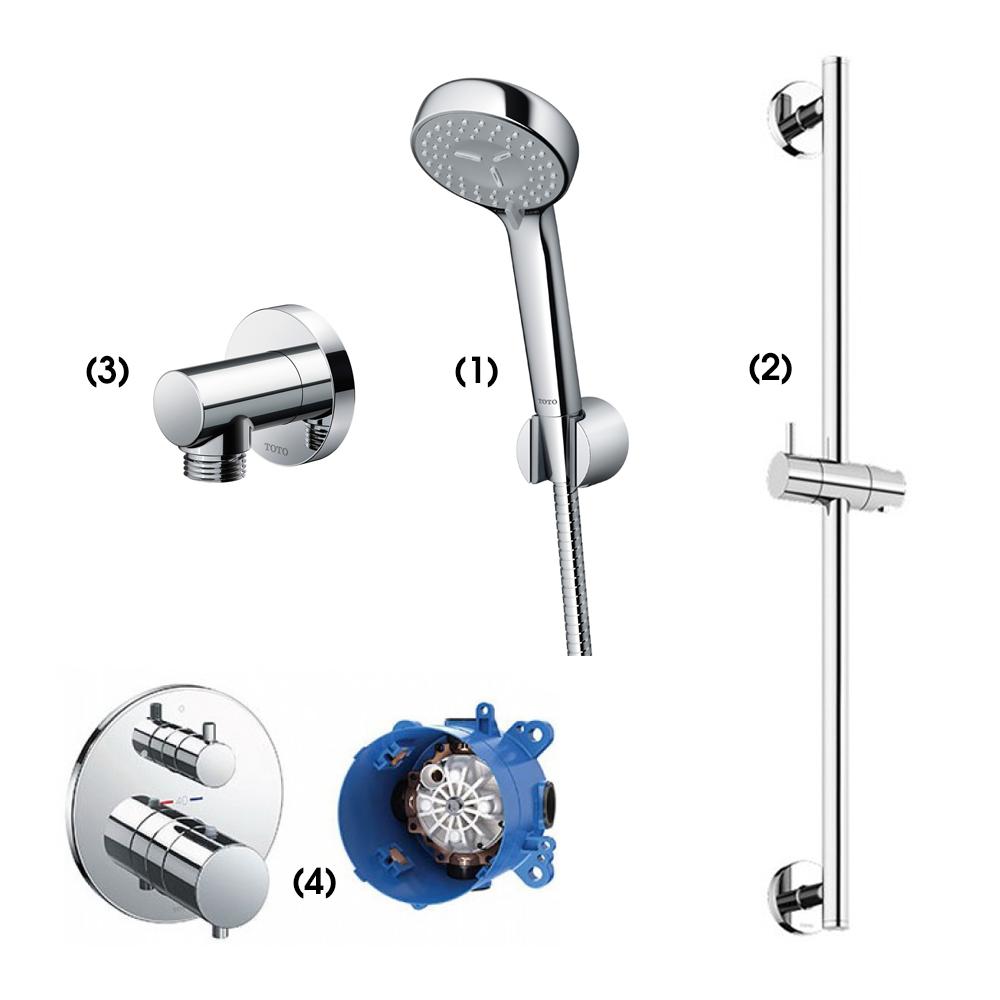 Set sen tắm âm tường 1 đường nước nhiệt độ TOTO TBW07012A TBW01016B TBW01014B TBV01407B TBN01001B
