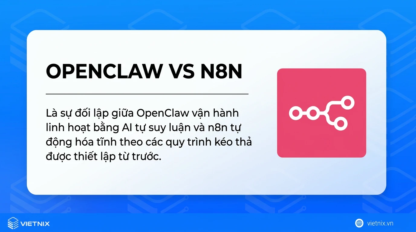 Sự khác nhau của OpenClaw vs n8n là gì?