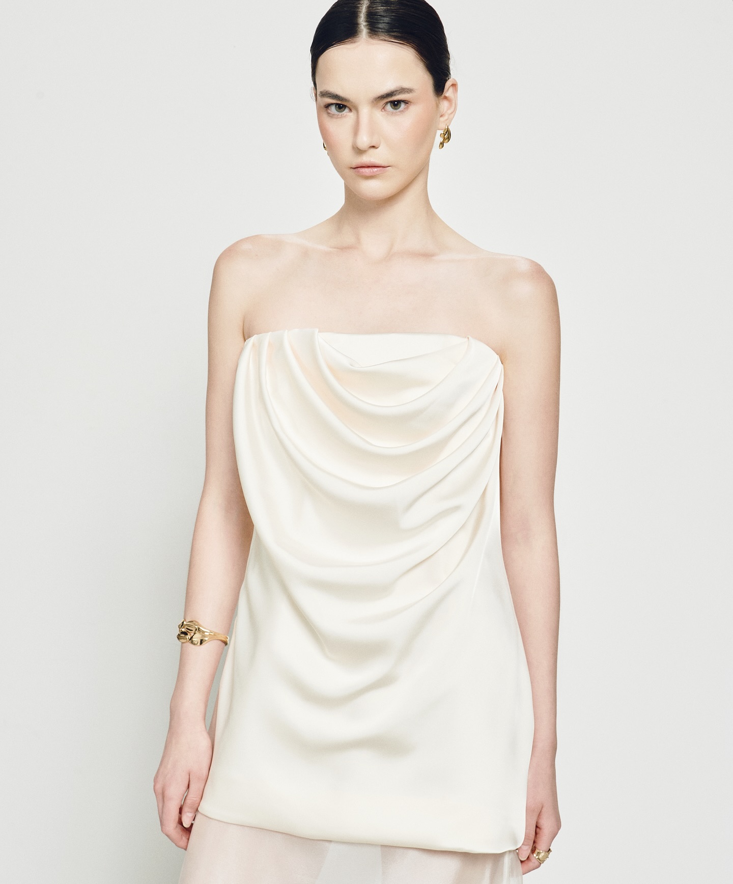 Ivory Cowl Slip Dress