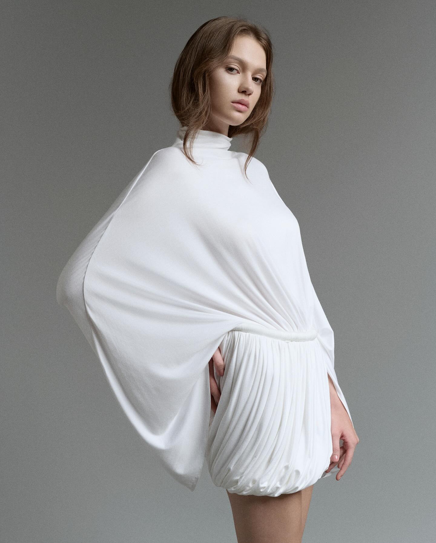 White Cocoon Cape Top