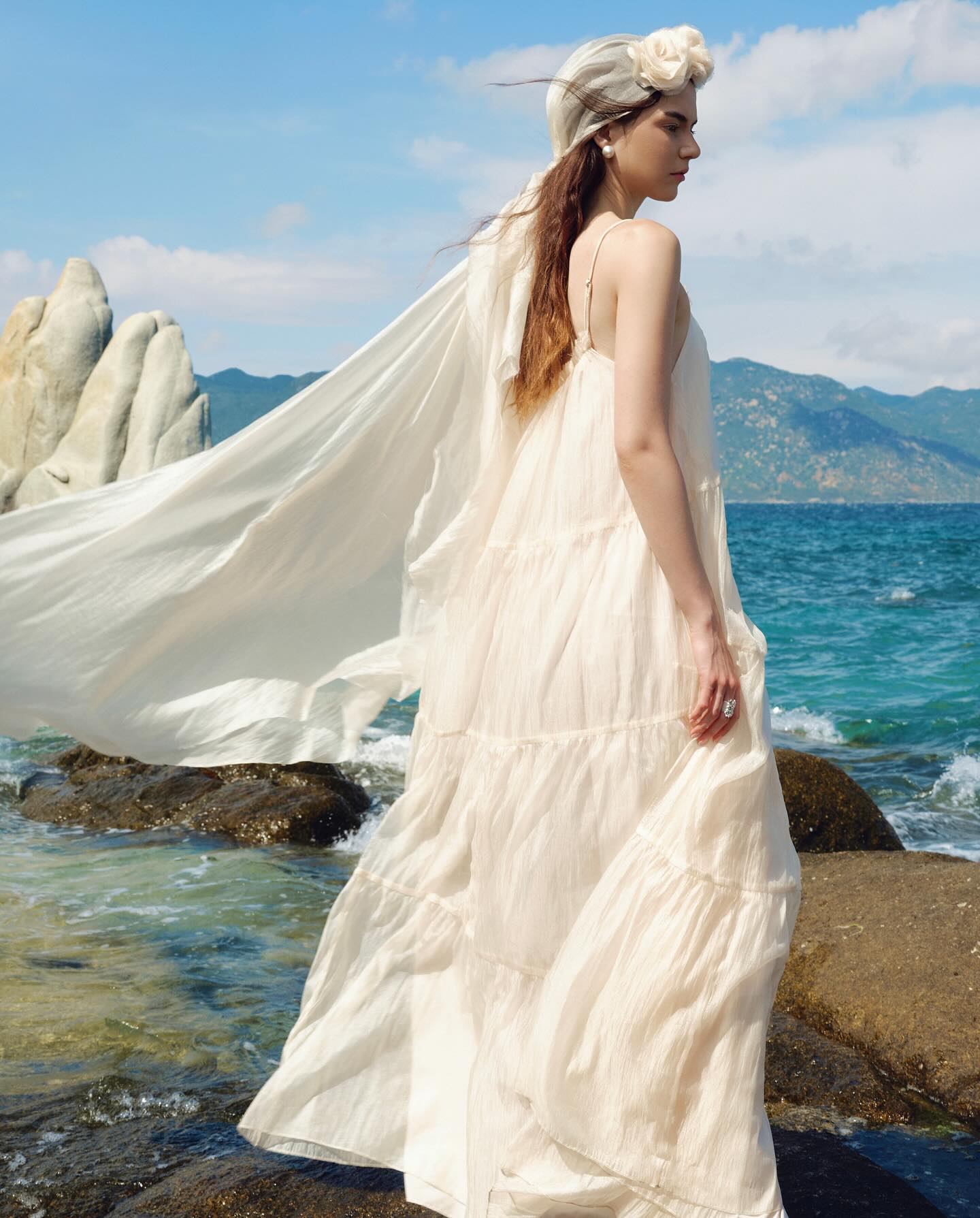 Ivory Feather Bridal Gown