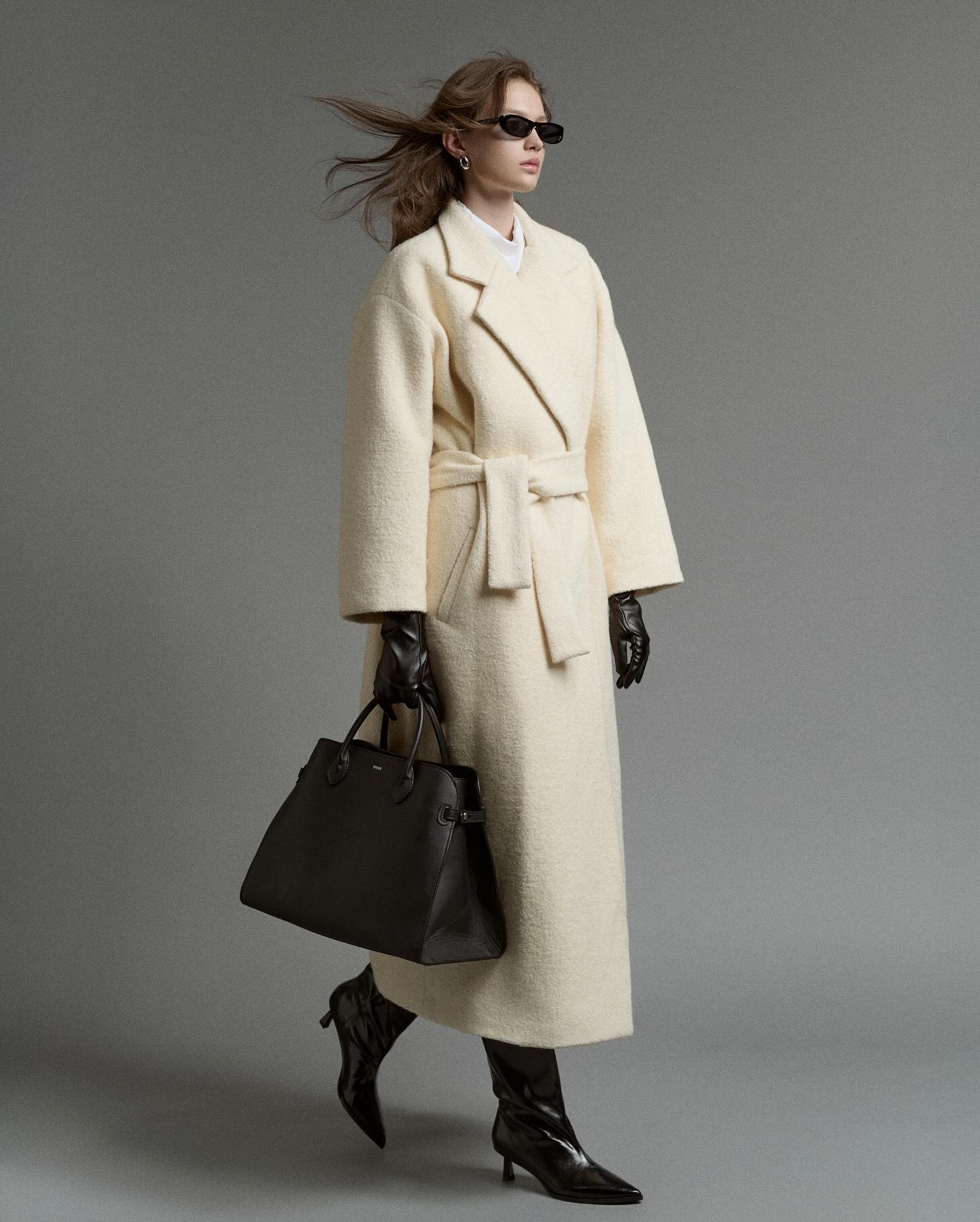 Ivory Long Wool Coat