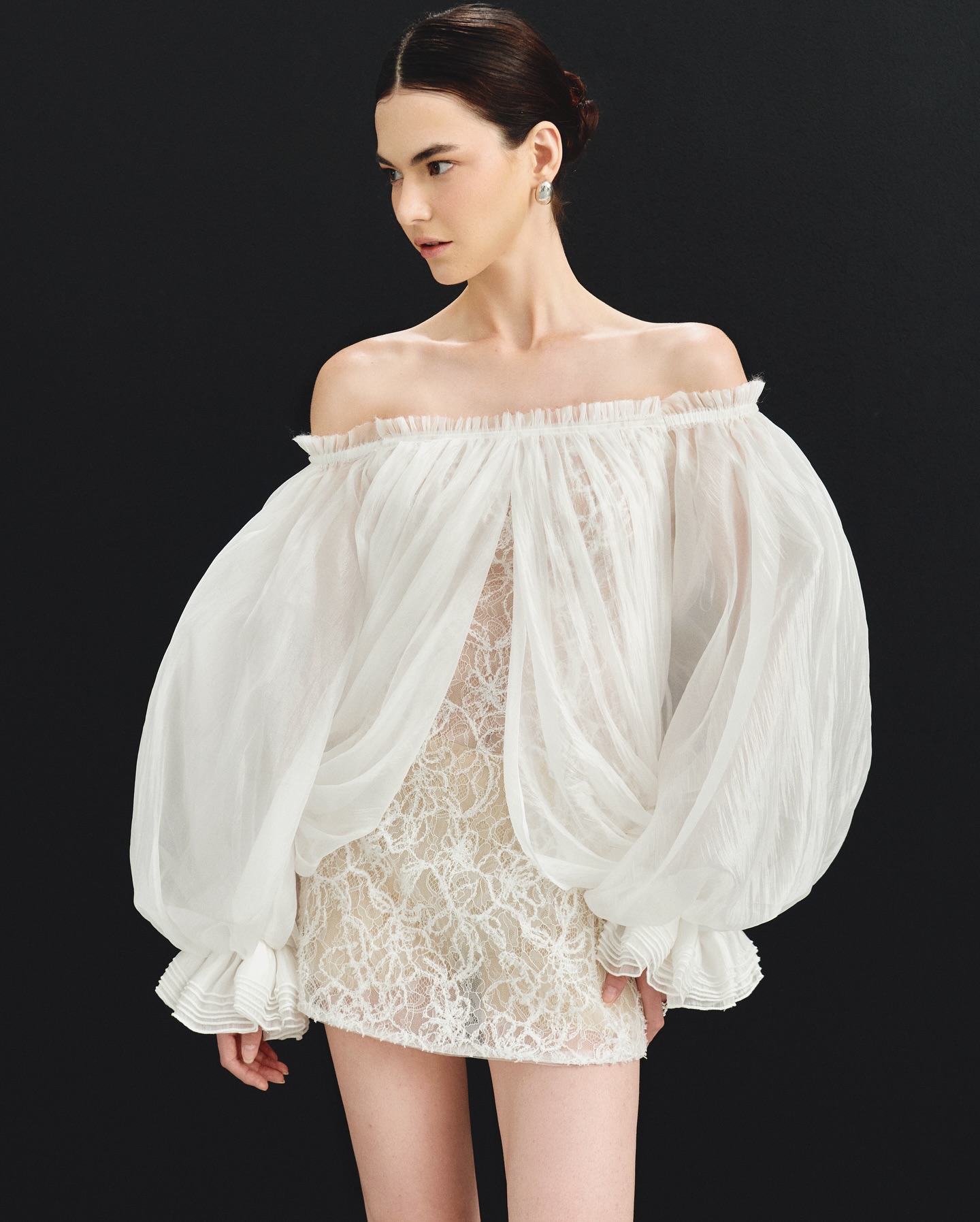 Ivory Balloon Sleeve