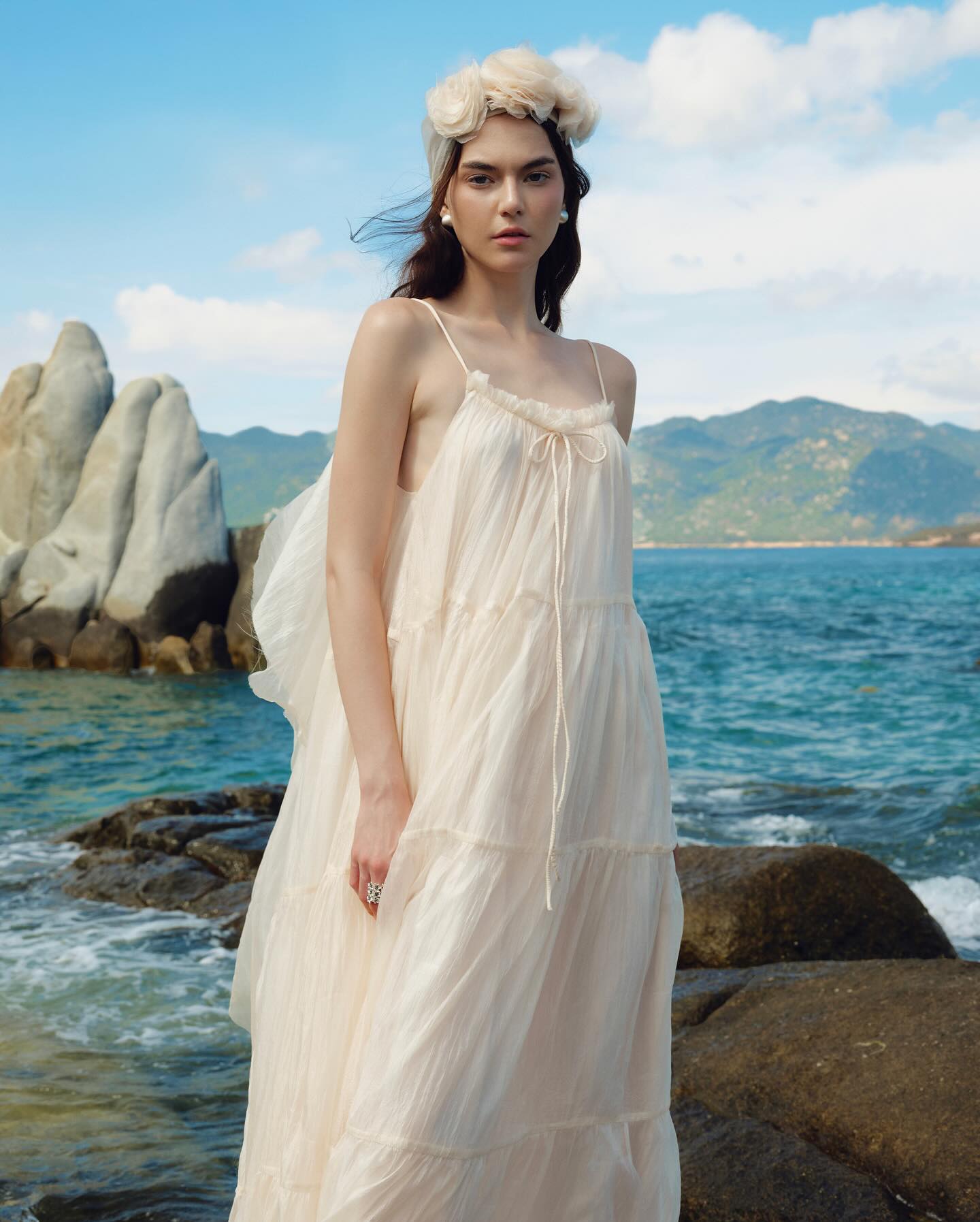 Ivory Feather Bridal Gown