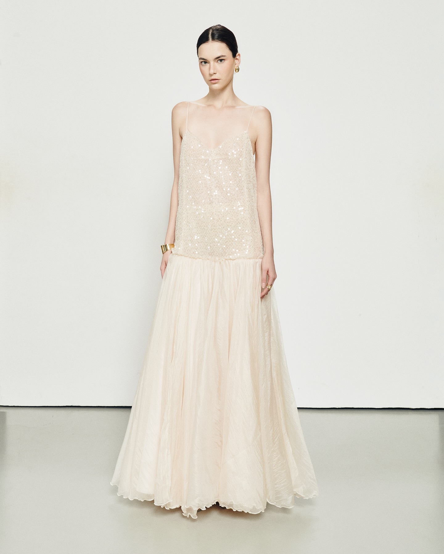 Ivory Tulle Maxi