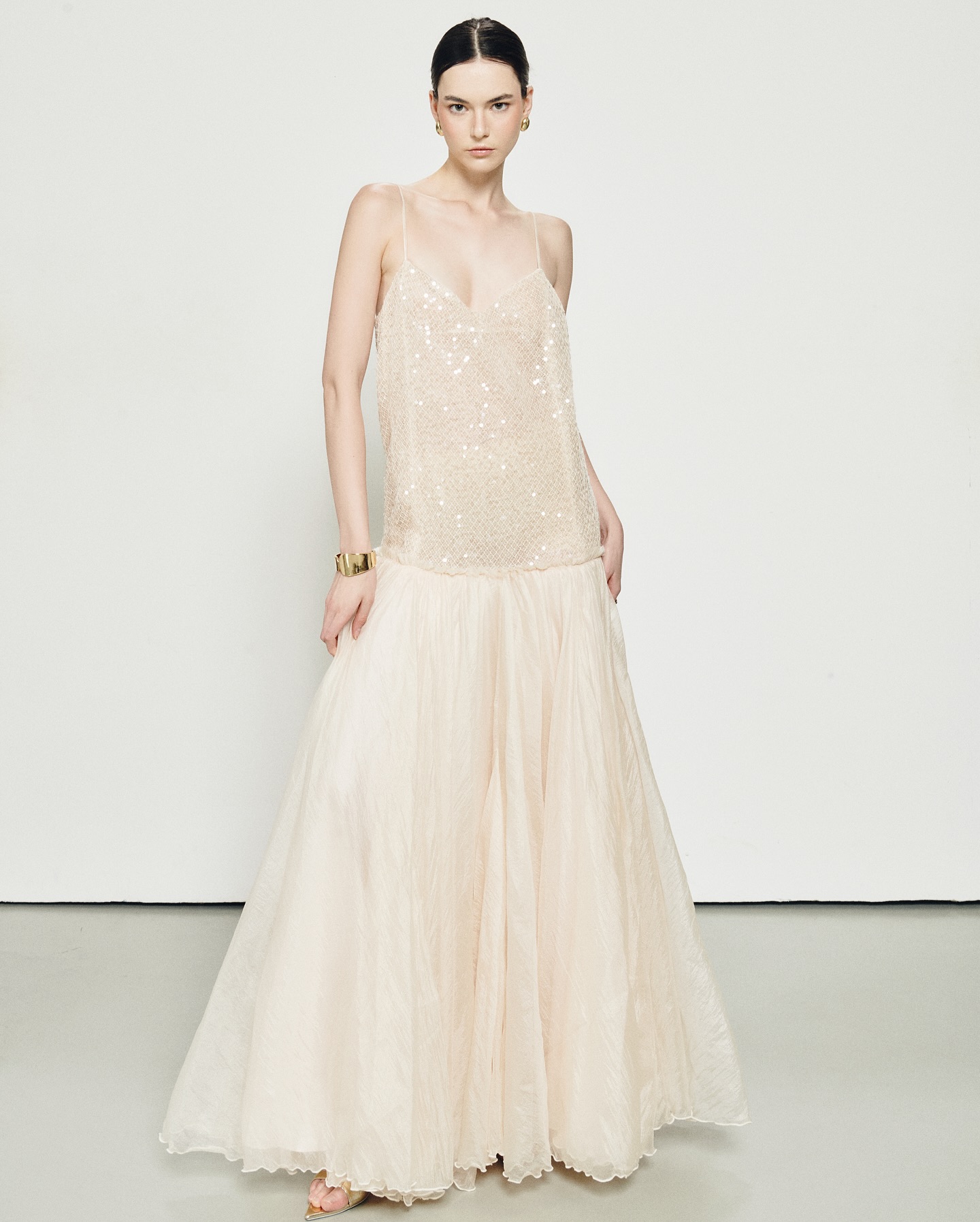 Ivory Tulle Maxi
