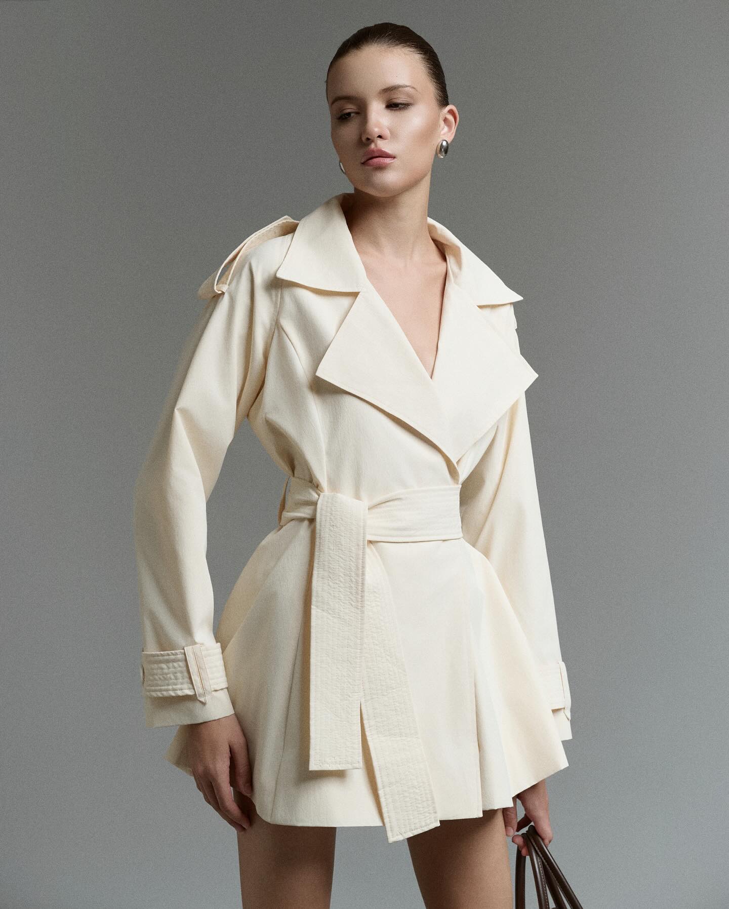 Ivory Tailored Trench Coat