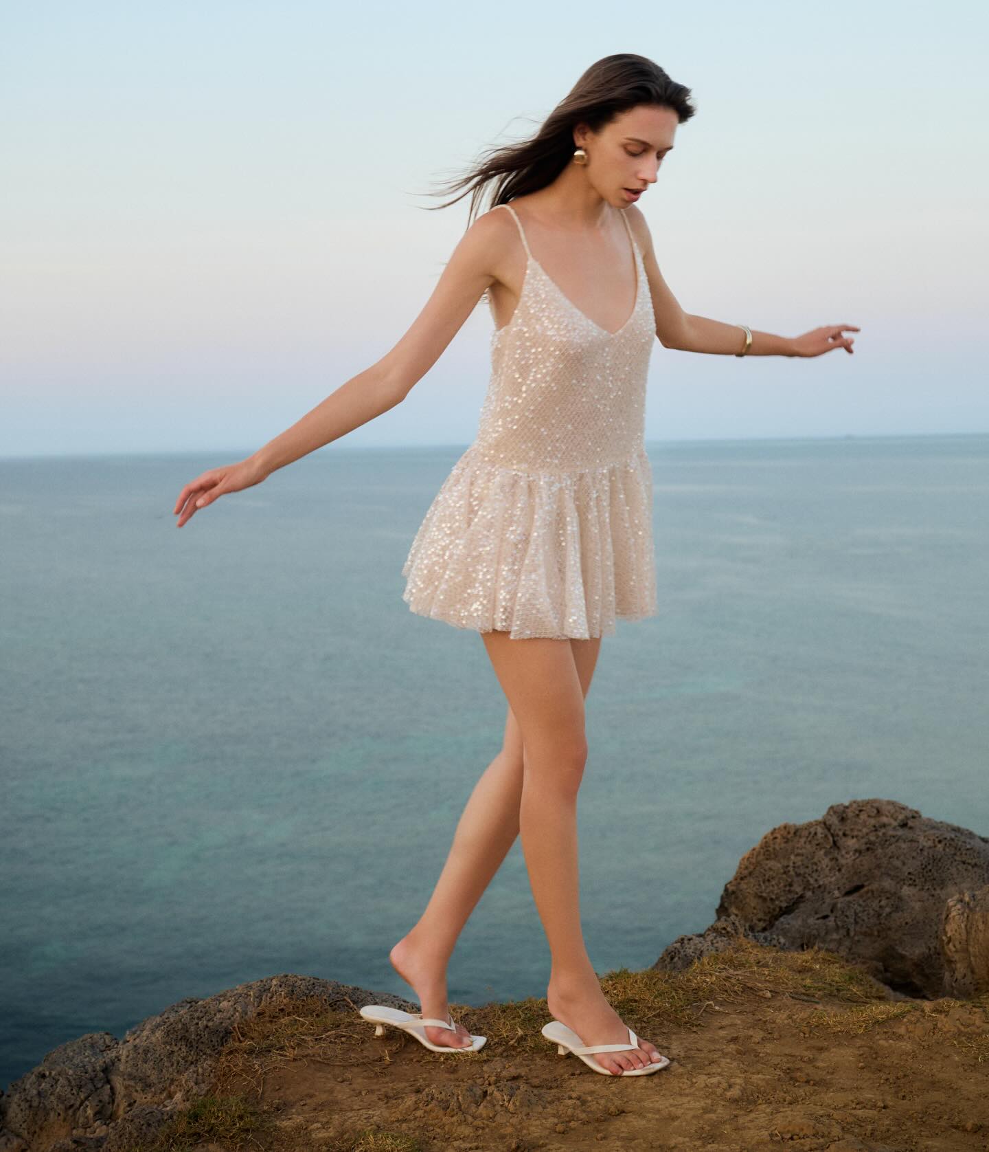 Ivory Babydoll Mini Dress