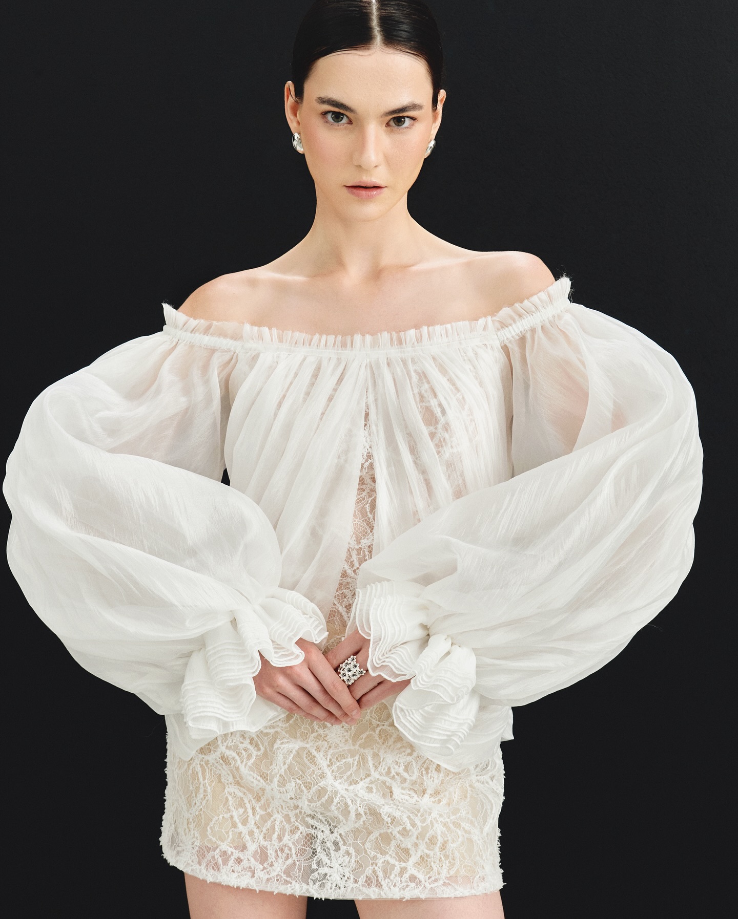 Ivory Balloon Sleeve