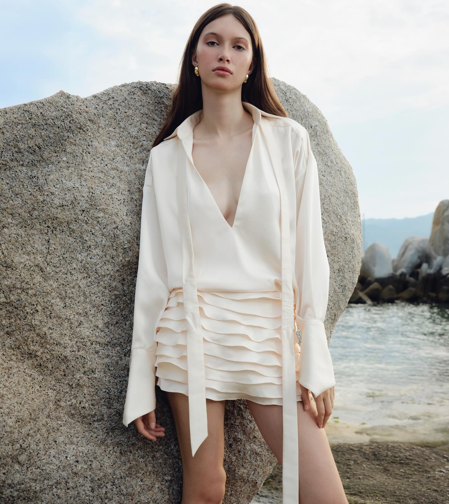Ivory Resort Button _ SKIRT