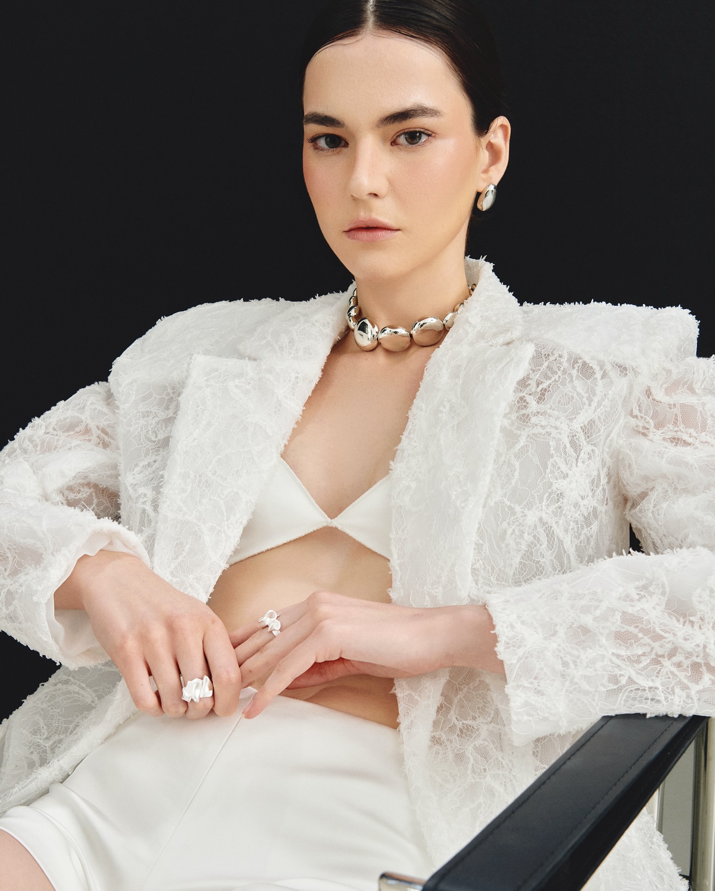 Ivory Boucle Blazer
