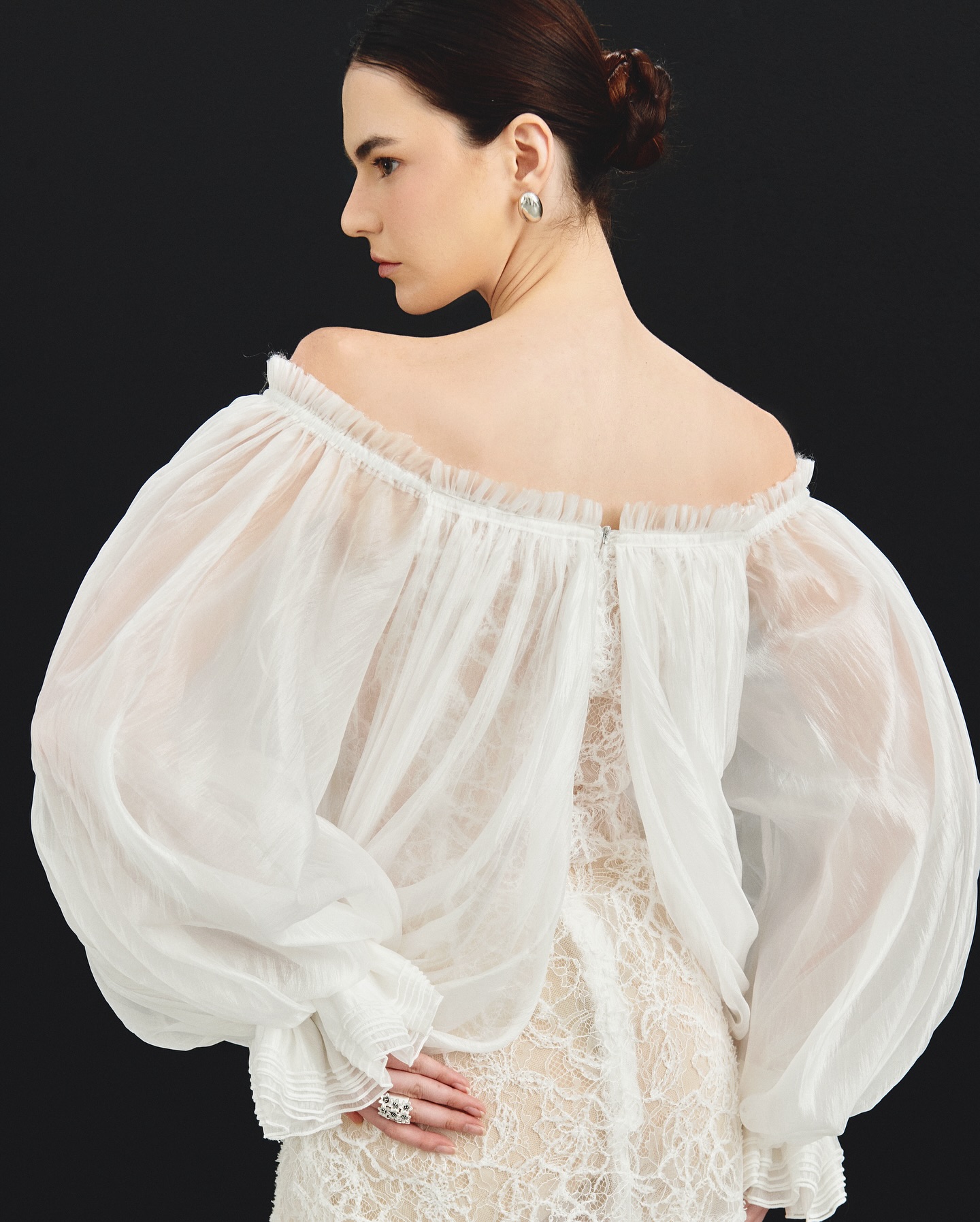 Ivory Balloon Sleeve