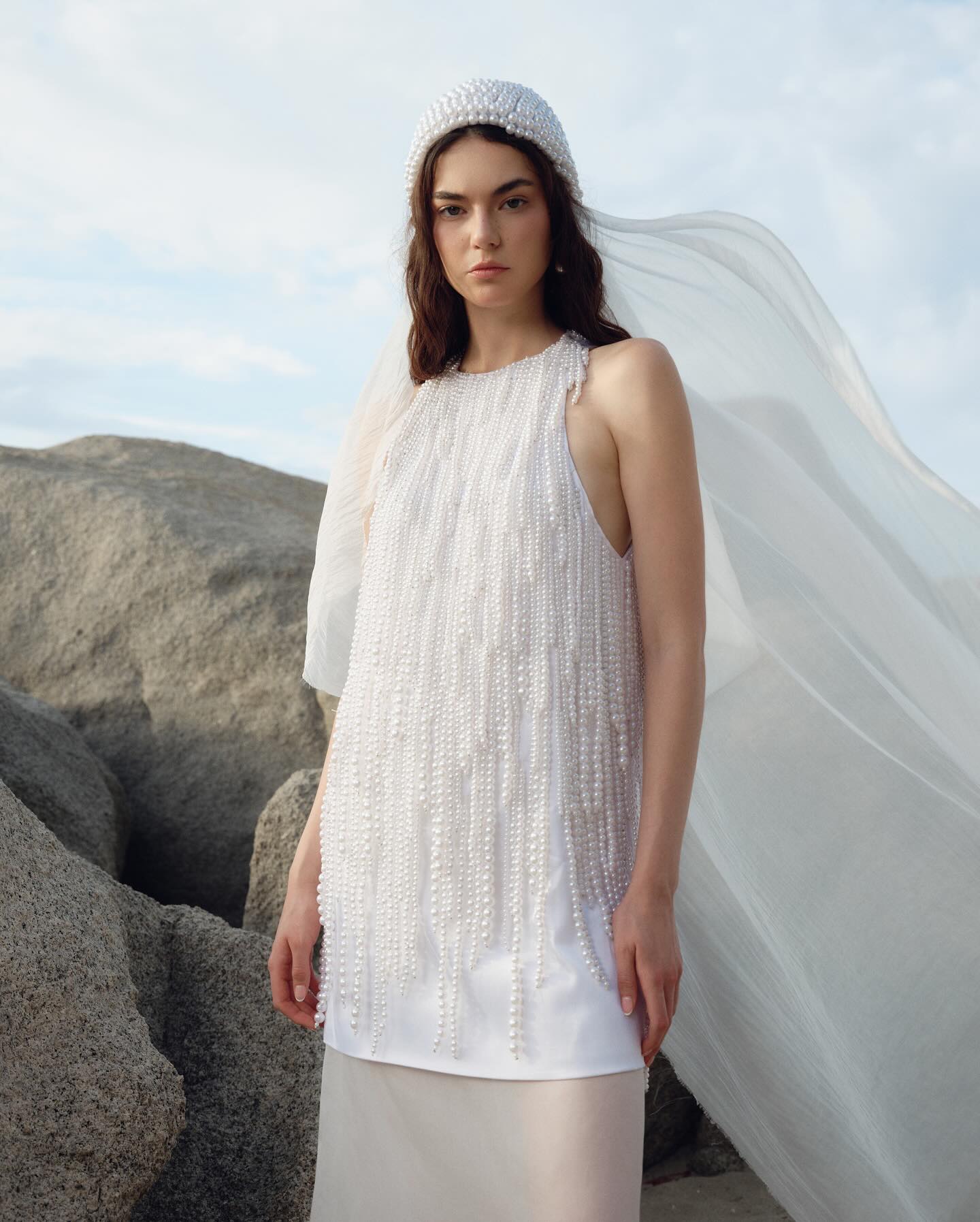 Ivory Sheer Shift Dress