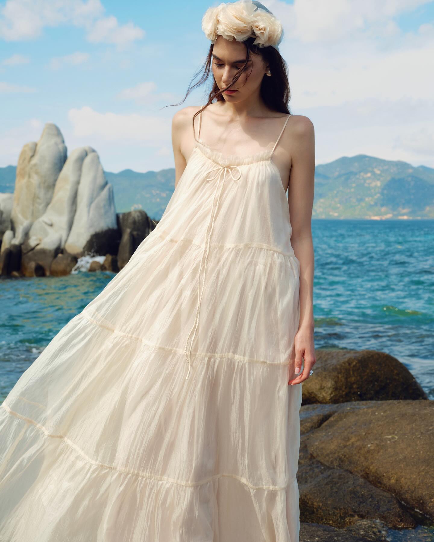 Ivory Feather Bridal Gown
