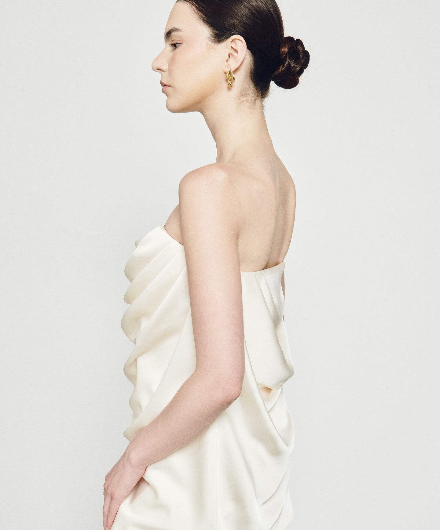 Ivory Cowl Slip Dress