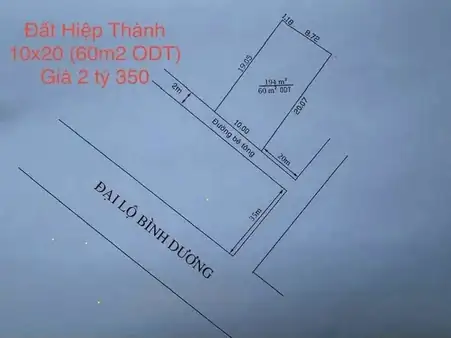 Đất Hiệp Thành rẻ rẻ ♥️Vị trí : kế bên trường Chuyên Hùng Vương Giá 2ty350 DT 10x20 tc60m C…