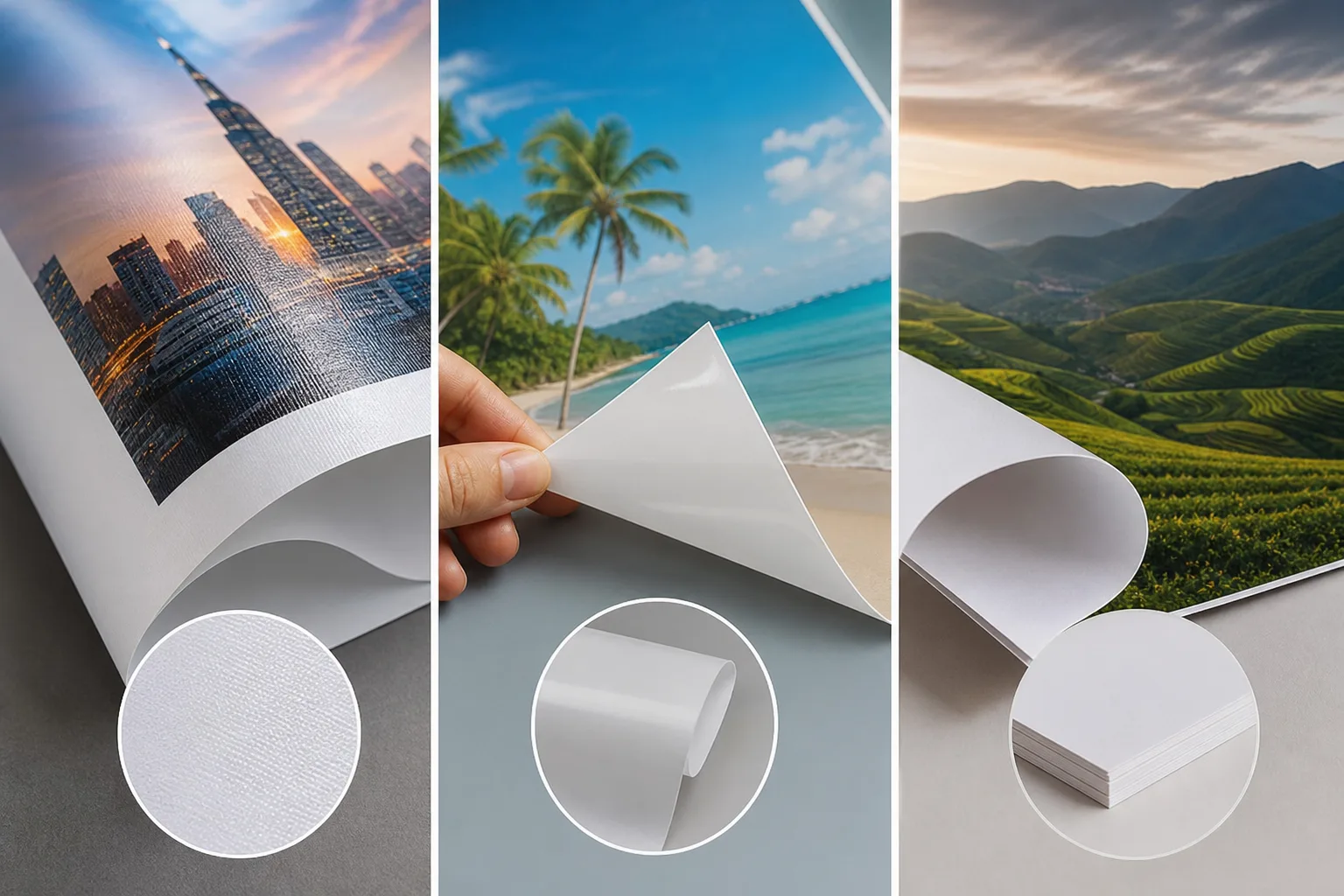 2. Các Chất Liệu In Poster Phổ Biến Tại TP.HCM: PP, Decal Và Giấy Couche