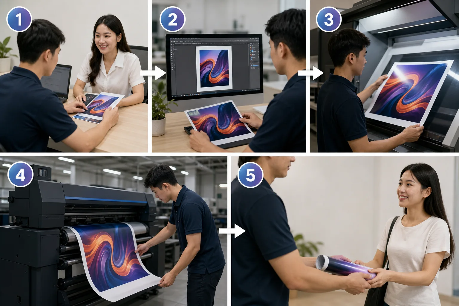 1. Tổng Quan Quy Trình In Poster Lấy Liền Gồm Mấy Bước