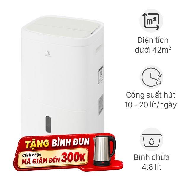 Máy hút ẩm Electrolux EDH10TRBW1 220W