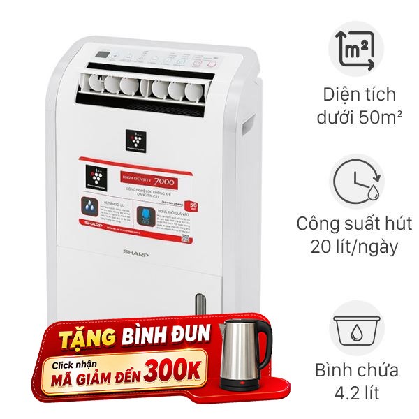 Máy hút ẩm Sharp DW-D20A-W 410W