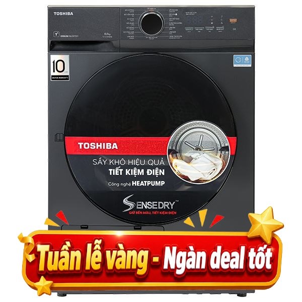 Máy sấy bơm nhiệt Toshiba 8 Kg TD-T21B90HWV(MG)