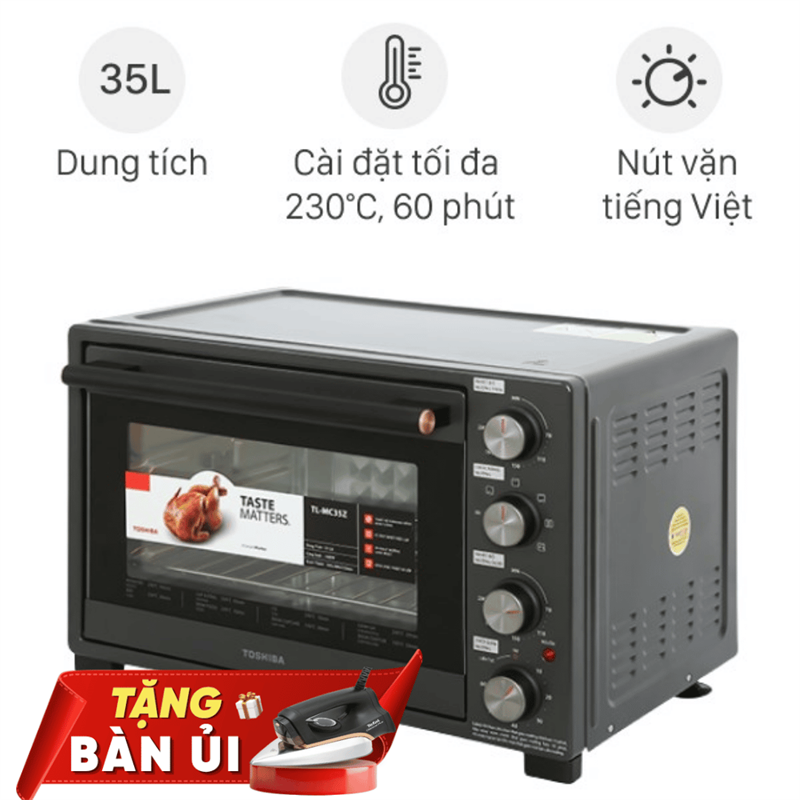 Lò nướng thùng Toshiba 1500W TL-MC35Z 35 lít