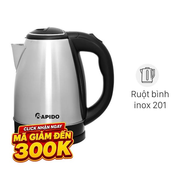 Bình đun siêu tốc Rapido 1.8 lít RK-1815-2 Mẫu