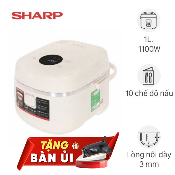 Nồi cơm điện cao tần Sharp 1 lít KS-IH10IX-WH Mẫu