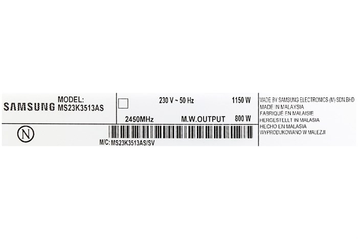 Lò vi sóng Samsung MS23K3513AS/SV-N — ảnh 8