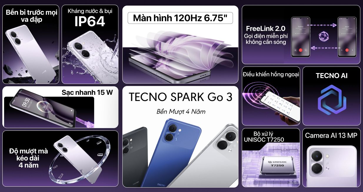 TECNO Spark Go 3 4GB 64GB — ảnh 2