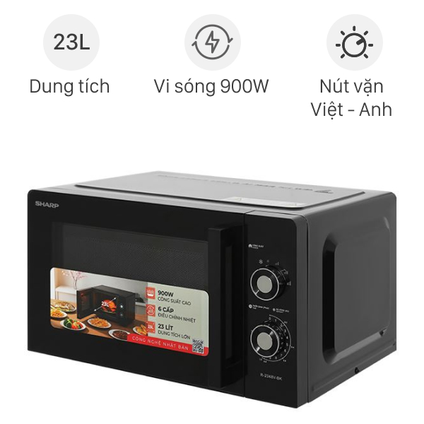 Lò vi sóng Sharp R-2348V-BK Mẫu