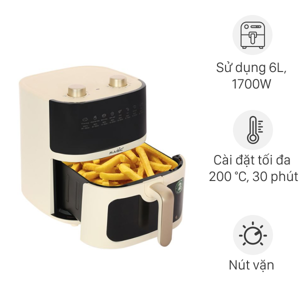 Nồi chiên không dầu Magic Eco 6 lít AC-161 Mẫu