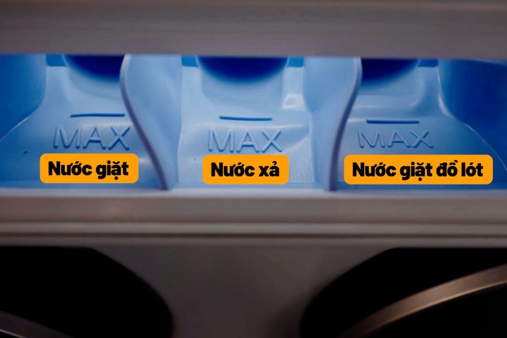 Ngăn chất tẩy rửa - Máy giặt Haier 3 lồng MultiWash Inverter 14 kg (12 kg + 2x1 kg) HW140-BD14697WU1
