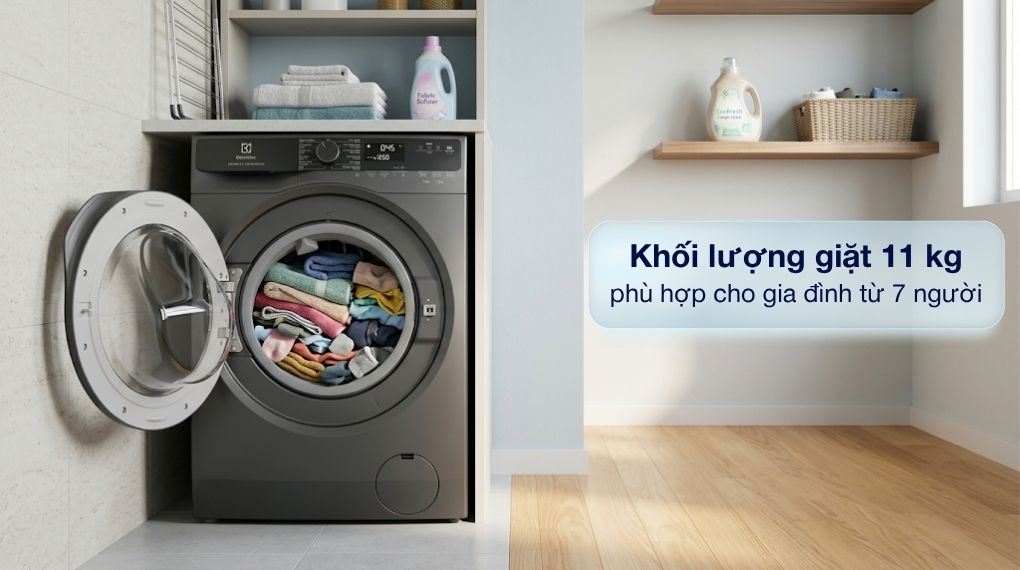 Máy giặt Electrolux UltimateCare 500a Inverter 11 kg EWF1143P5SC - Khối lượng giặt