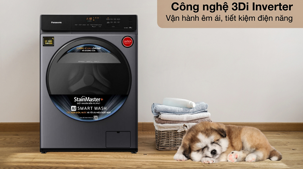 Công nghệ 3Di Inverter - Máy giặt Panasonic Inverter 9 kg NA-V90FA1LVT
