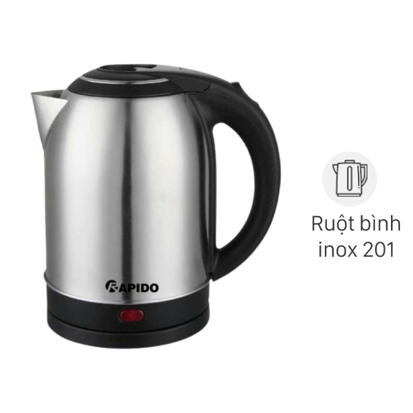 Bình đun siêu tốc Rapido 1.8 lít RK1815-2S Mẫu