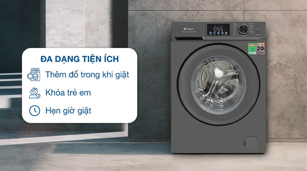 Máy giặt Casper Inverter 12.5 kg WF-D125VGR1 - Tiện ích